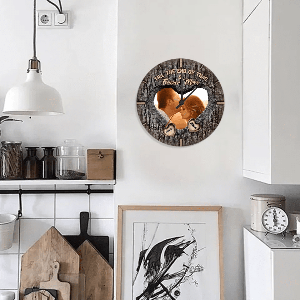 Till The End Of Time & Forever More - Personalized Husband And Wife Wall Clock 736262 - DiyGiftly