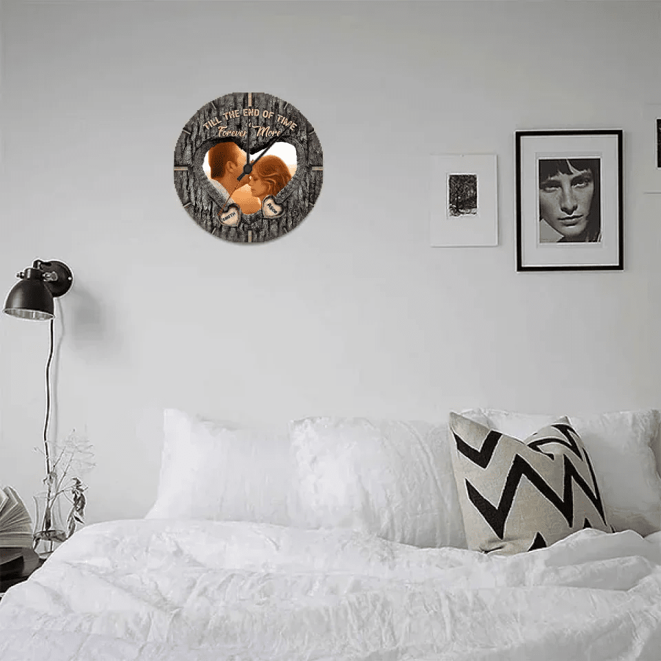 Till The End Of Time & Forever More - Personalized Husband And Wife Wall Clock 736262 - DiyGiftly