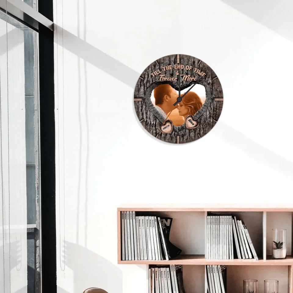 Till The End Of Time & Forever More - Personalized Husband And Wife Wall Clock 736262 - DiyGiftly