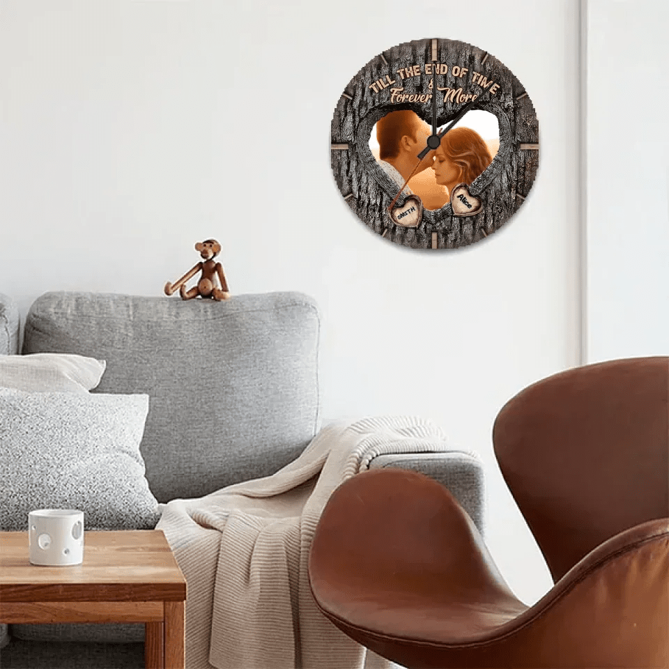 Till The End Of Time & Forever More - Personalized Husband And Wife Wall Clock 736262 - DiyGiftly