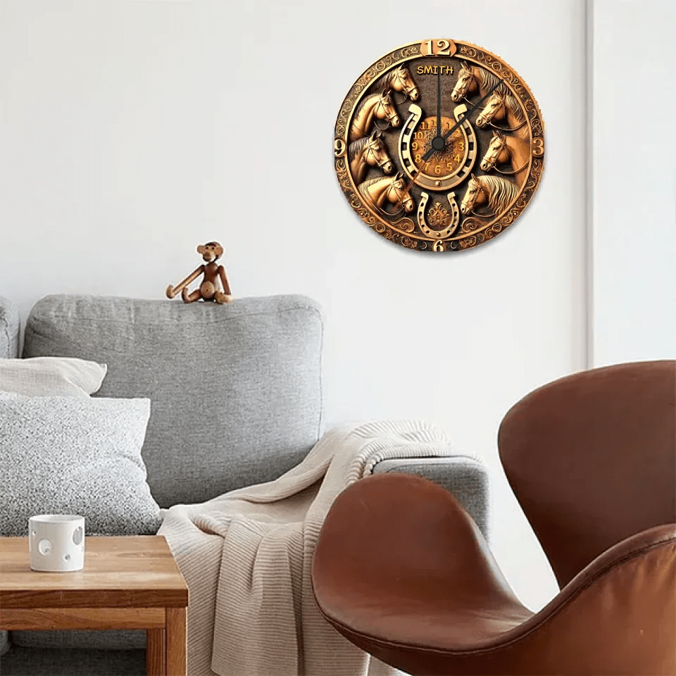 custom name wooden wall clock as a birthday gift