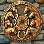 custom name wooden wall clock as a housewarming gift