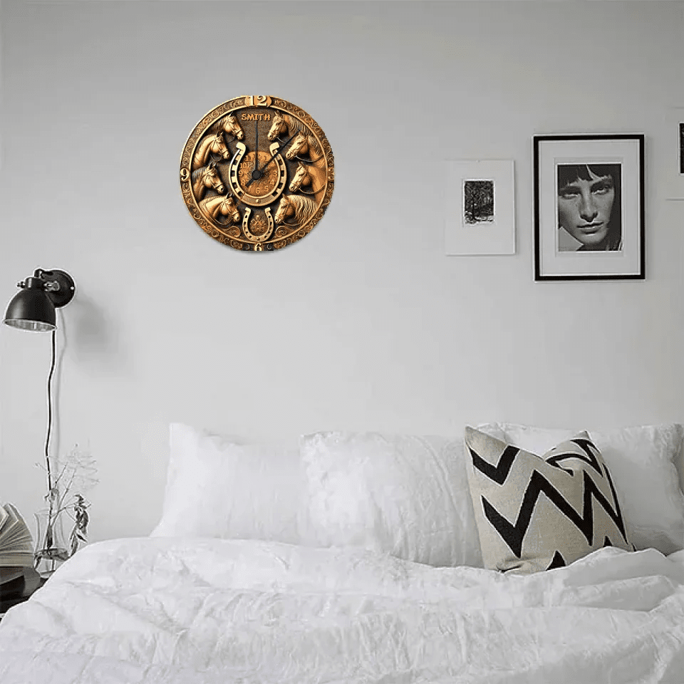 custom name wooden wall clock keepsake as a christmas gift