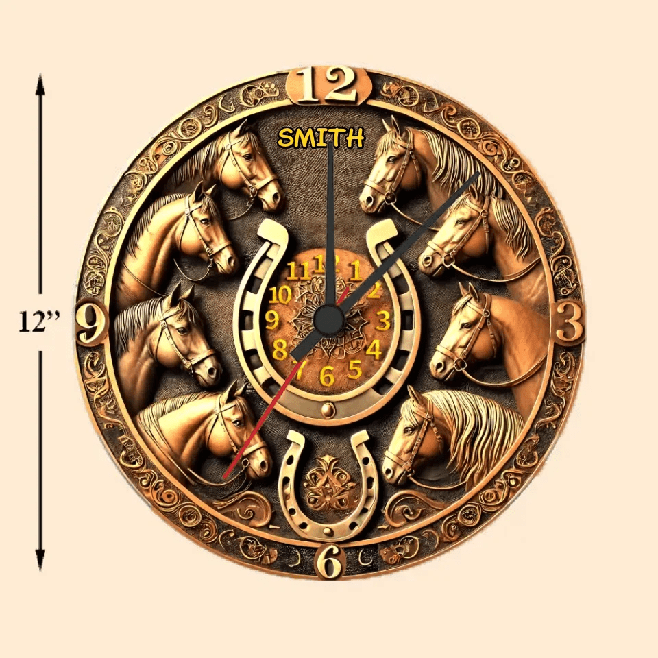custom name wooden wall clock keepsake as a birthday gift