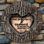 Time Spent With Grandkids Is Never Wasted - Personalized Grandma Wall Clock 736213 - DiyGiftly