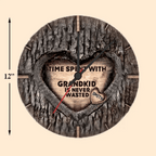 Time Spent With Grandkids Is Never Wasted - Personalized Grandma Wall Clock 736213 - DiyGiftly