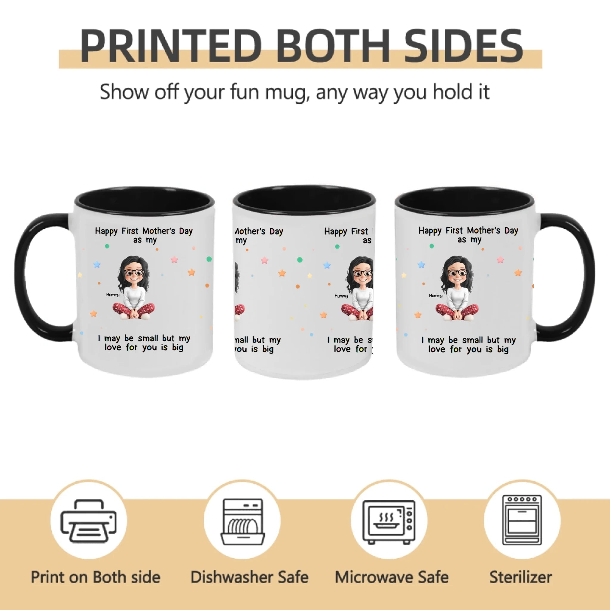 "Tiny Hands, Endless Love" – Personalized Baby Shower Mug – Custom Gift for New Moms, New Dads & New Parents, Cute Keepsake for Gender Reveal & Newborn Celebration 1156696 - DiyGiftly