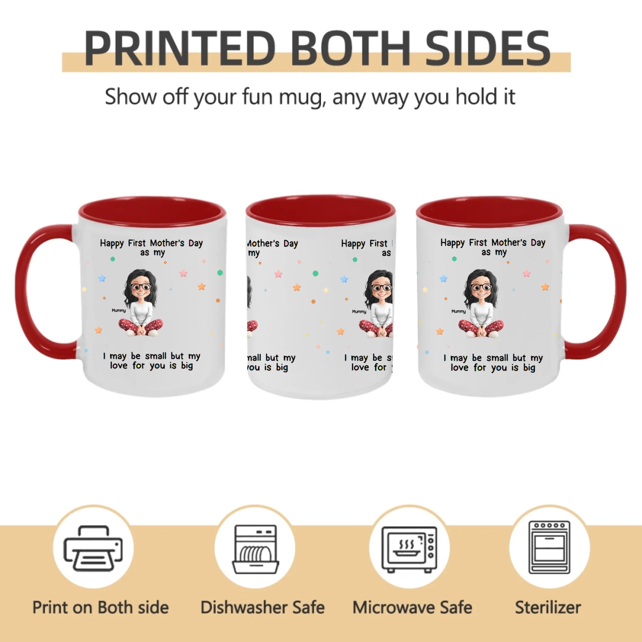 "Tiny Hands, Endless Love" – Personalized Baby Shower Mug – Custom Gift for New Moms, New Dads & New Parents, Cute Keepsake for Gender Reveal & Newborn Celebration 1156696 - DiyGiftly