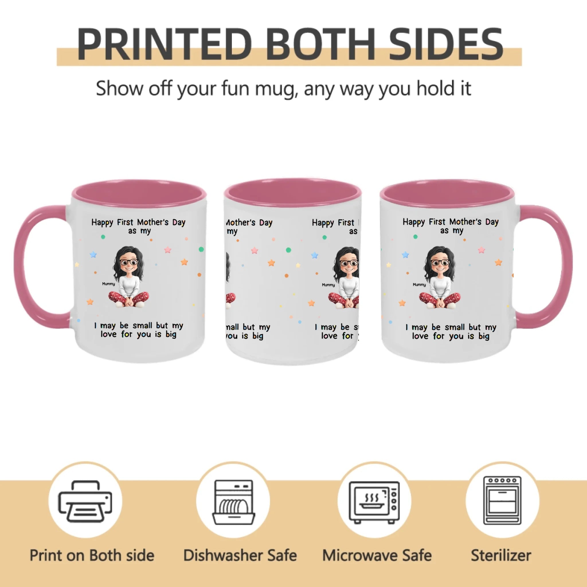 "Tiny Hands, Endless Love" – Personalized Baby Shower Mug – Custom Gift for New Moms, New Dads & New Parents, Cute Keepsake for Gender Reveal & Newborn Celebration 1156696 - DiyGiftly