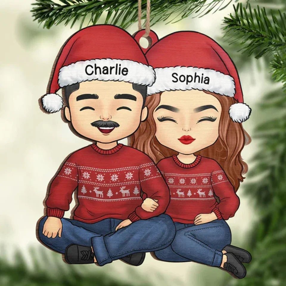 'Tis The Season For Loving You - Couple Personalized Custom Ornament - Wood Unique Shaped - Christmas Gift For Husband Wife, Anniversary 677301 - DiyGiftly