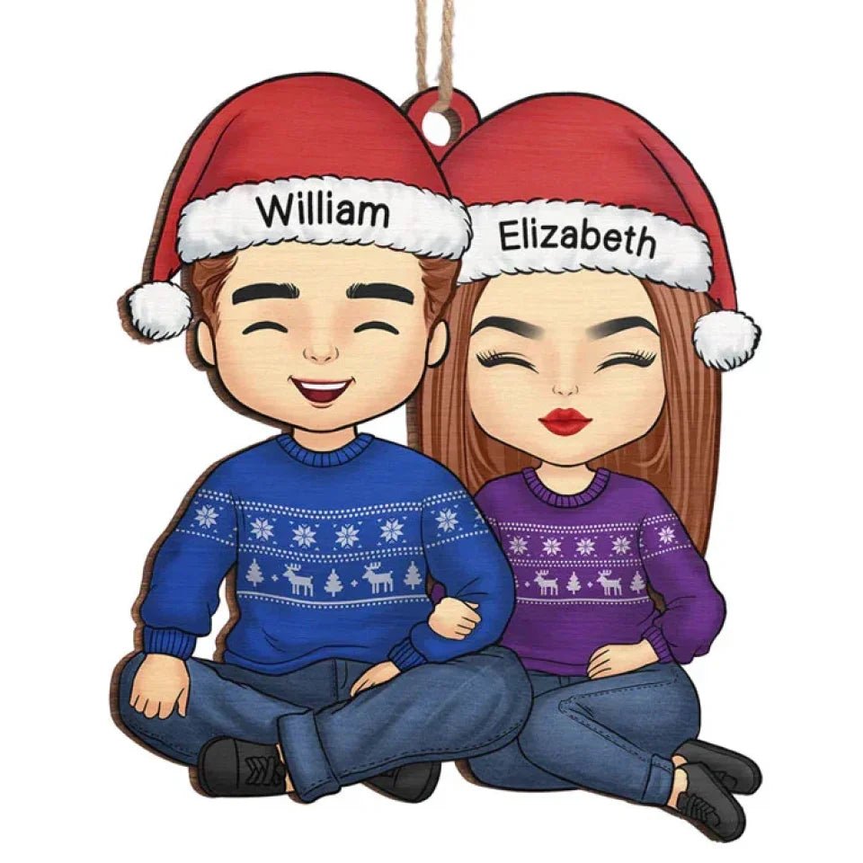 'Tis The Season For Loving You - Couple Personalized Custom Ornament - Wood Unique Shaped - Christmas Gift For Husband Wife, Anniversary 677301 - DiyGiftly