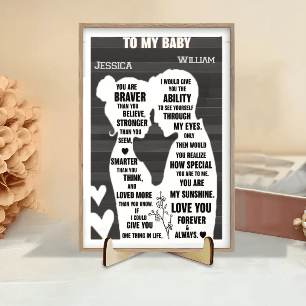 To My Beloved Wife - Personalized Custom 2 - Layer Wood Plaque With Flat Base 750684 - 751848 - DiyGiftly