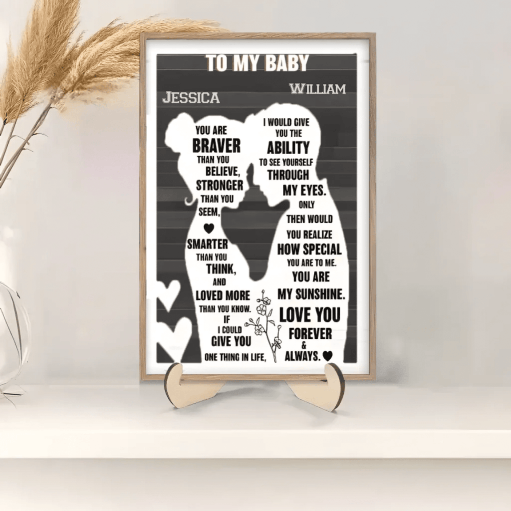 To My Beloved Wife - Personalized Custom 2 - Layer Wood Plaque With Flat Base 750684 - 751848 - DiyGiftly