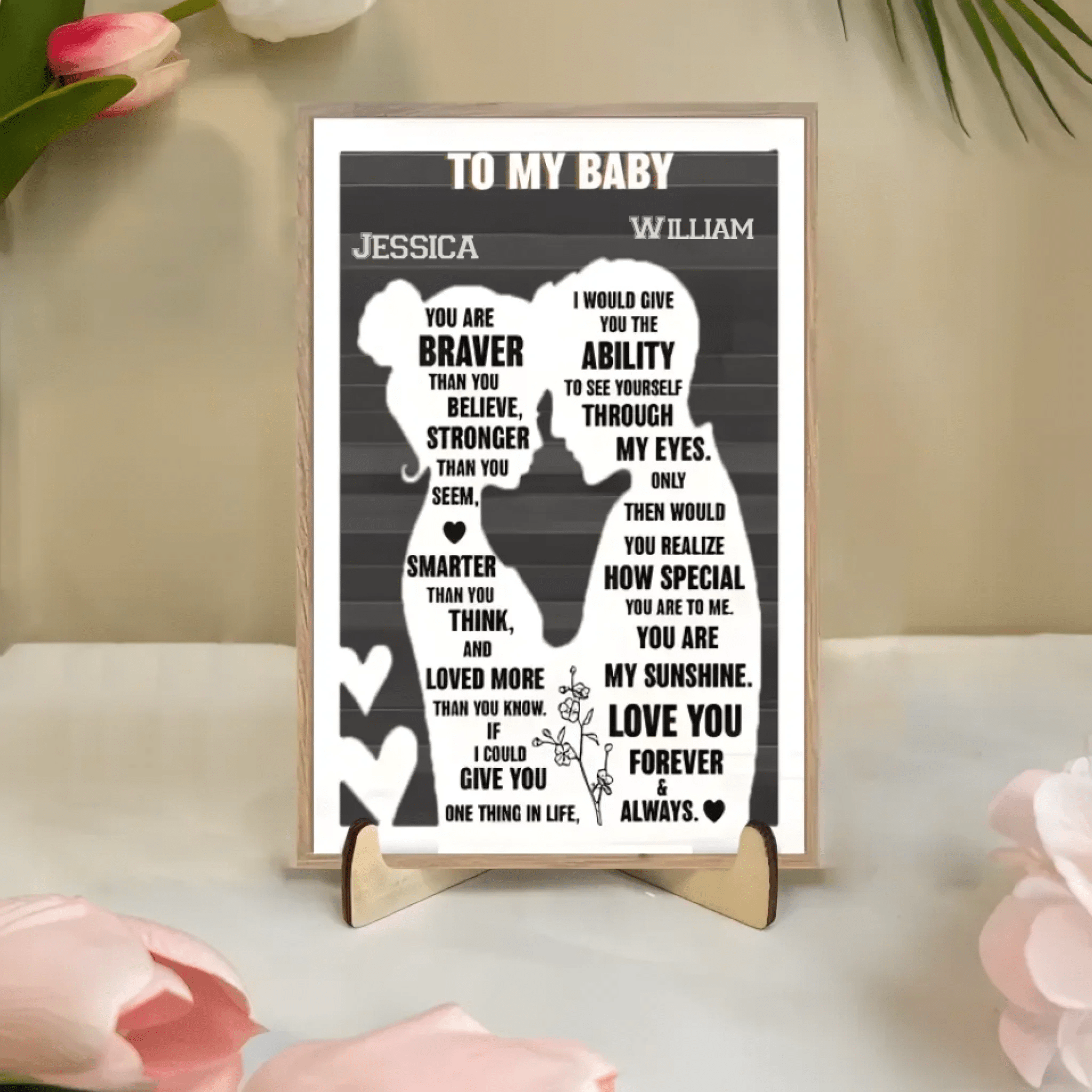 To My Beloved Wife - Personalized Custom 2 - Layer Wood Plaque With Flat Base 750684 - 751848 - DiyGiftly