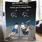 flannel bestie vertical blanket personalized design gift for best friend
