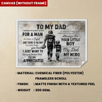 to my dad personalized football poster gift for football lovers 746575 custom gift for dad personalized gift photo