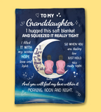 to my granddaughter i love you to the moon and back moonlight illustration throw blanket gift from grandparents