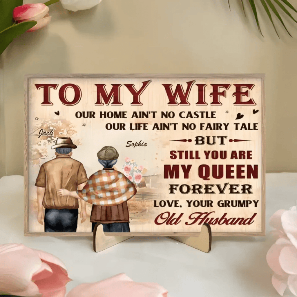 To My Queen - Personalized Custom 2 - Layer Wood Plaque 748378 - DiyGiftly