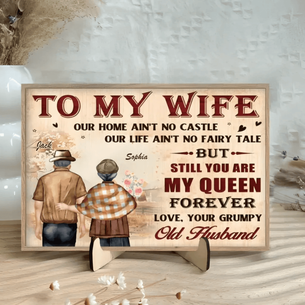 To My Queen - Personalized Custom 2 - Layer Wood Plaque 748378 - DiyGiftly