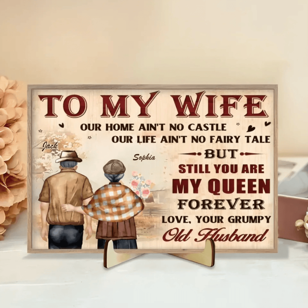 To My Queen - Personalized Custom 2 - Layer Wood Plaque 748378 - DiyGiftly