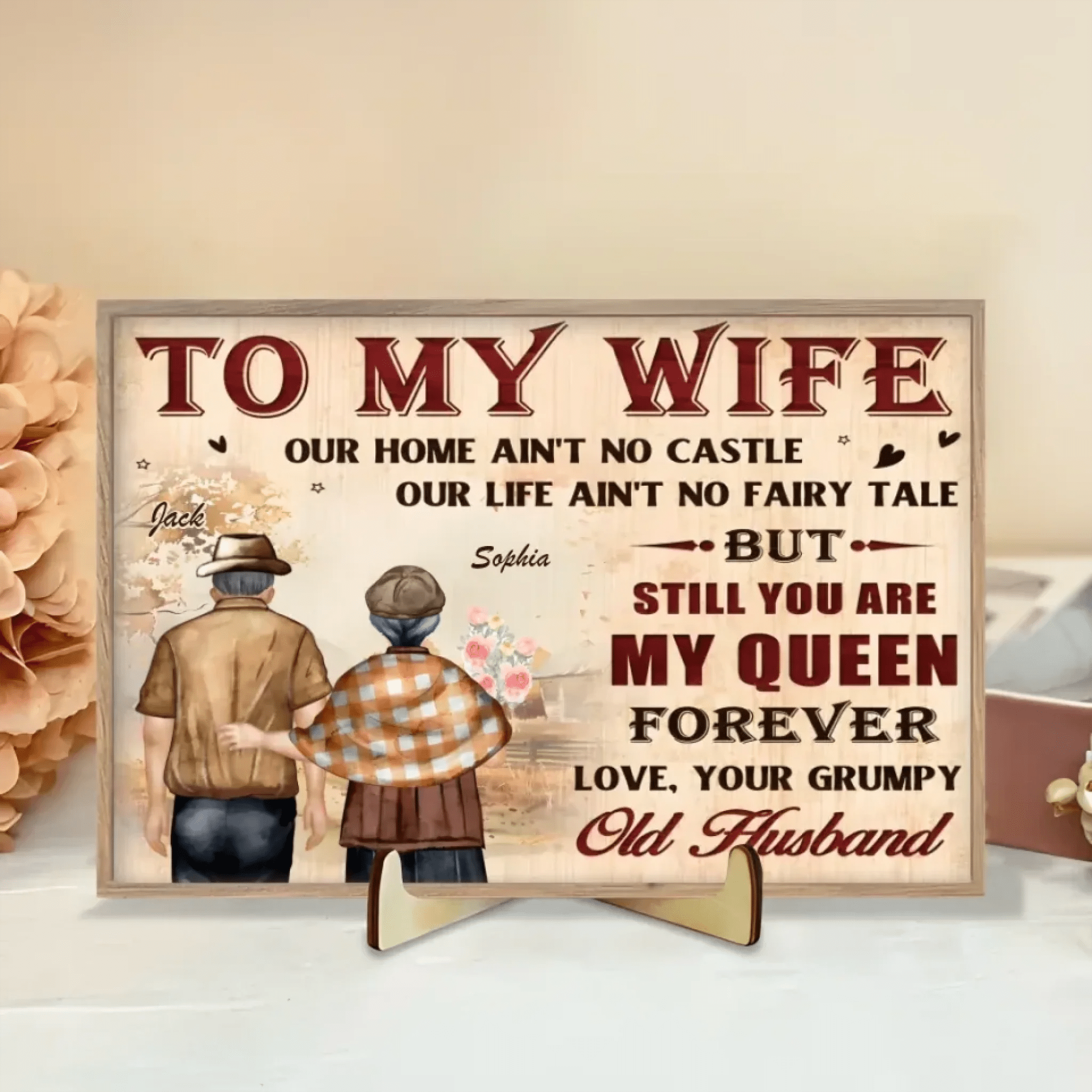 To My Queen - Personalized Custom 2 - Layer Wood Plaque 748378 - DiyGiftly