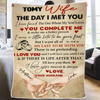 To My Wife The Day I Met You - Personalized Blanket 742532 - M - DiyGiftly