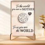 To Us You Are The World Mother's Day Gift - Personalized Wooden Plaque 734610 - 734612 - DiyGiftly