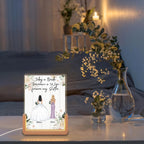 led night light custom acrylic plaque keepsake for sister bridesmaid sister bridesmaid gift led u 5 7 in image 4
