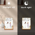 led night light custom acrylic plaque keepsake for sister bridesmaid sister bridesmaid gift main image