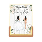 led night light custom acrylic plaque keepsake for sister bridesmaid sister bridesmaid gift product image