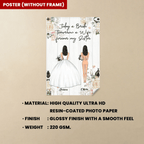 Today A Bride Tomorrow A Wife Forever My Sister - Personalized Poster/Canvas 713304 - 713419 - DiyGiftly