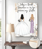 Today A Bride Tomorrow A Wife Forever My Sister - Personalized Poster/Canvas 713304 - 713419 - DiyGiftly
