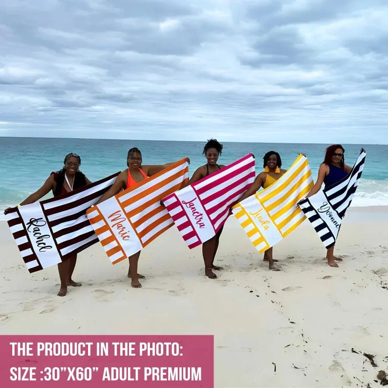 Toddler Beach Bag Gift, Personalized Name Towel - Bachelorette Gifts, Bridesmaid Towel, Gift for Family Vacation - Pool Party, Birthday Gift 34300928 - DiyGiftly