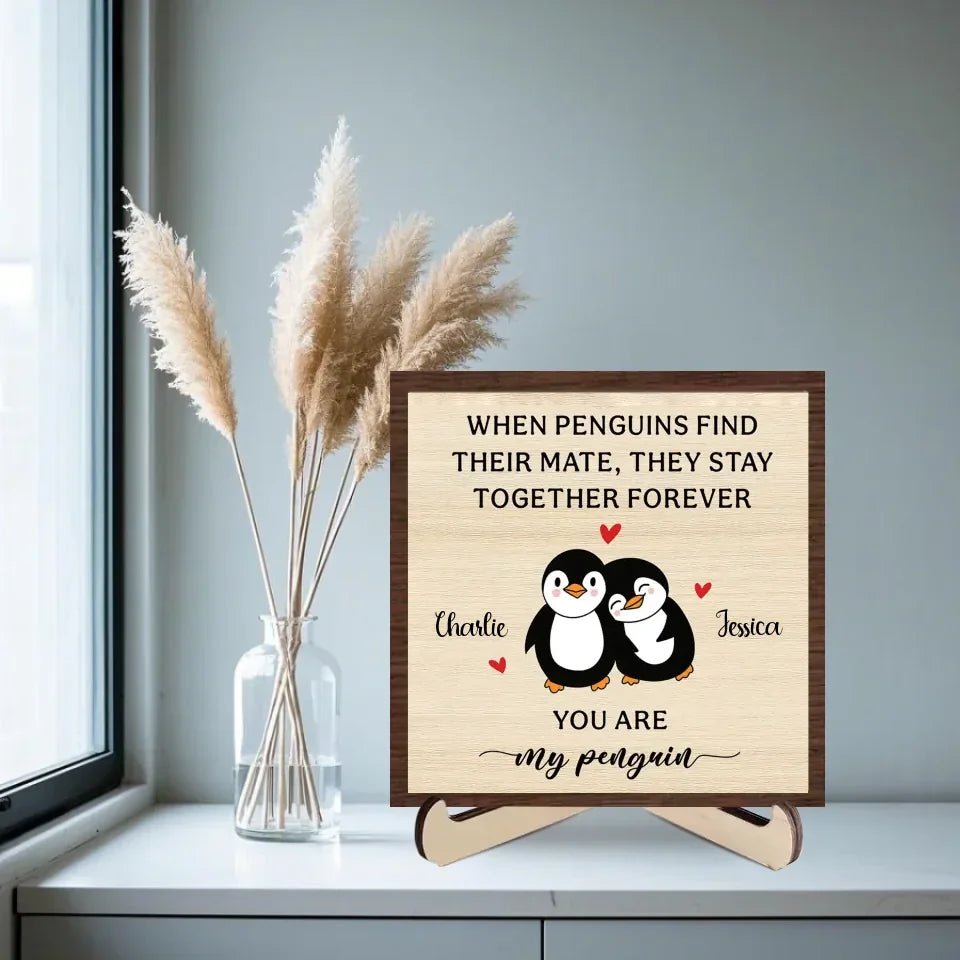Together Forever - Personalized Custom 2 - Layer Wood Plaque With Flat Base 750024 - 751299 - DiyGiftly