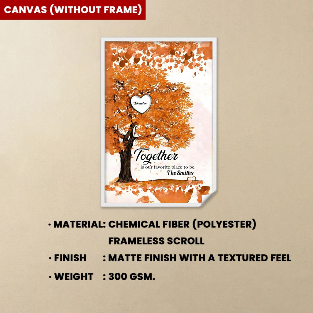 Together is our favorite place to be - Personalized Canvas 754232 - 754254 - DiyGiftly