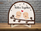 Together Is Right Where We Belong - Personalized Custom 2 - Layer Wood Plaque With Flat Base 753967 - 754122 - DiyGiftly