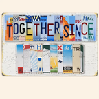 Together Since - Personalized Couple Cut Metal Sign 736340 - 736367 - DiyGiftly