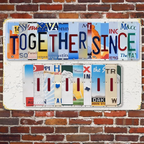 Together Since - Personalized Couple Cut Metal Sign 736340 - 736367 - DiyGiftly