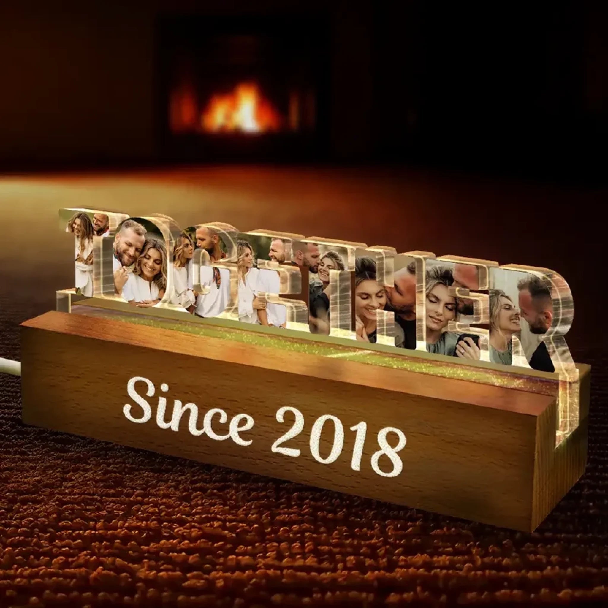 Together Since Year – Custom Photo Personalized LED Light, Custom Shaped Romantic Night Light Gift for Couples, Anniversary, Wedding, Valentine’s Day 1071884 - DiyGiftly