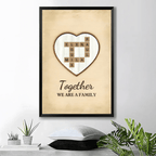 Together We Are A Family With Crosswords - Customizable Family Canvas 723976 - 723977 - DiyGiftly