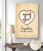 Together We Are A Family With Crosswords - Customizable Family Canvas 723976 - 723977 - DiyGiftly