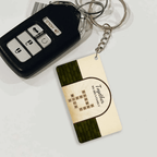 Together We Are A Family With Retro Crosswords - Customizable Family Acrylic Keychain 737154 - DiyGiftly