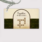 Together We Are A Family With Retro Crosswords - Customizable Family Acrylic Keychain 737154 - DiyGiftly