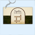 Together We Are A Family With Retro Crosswords - Customizable Family Acrylic Keychain 737154 - DiyGiftly