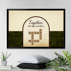 Together We Are A Family With Retro Crosswords - Customizable Family Canvas 723814 - 723907 - DiyGiftly