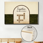 Together We Are A Family With Retro Crosswords - Customizable Family Canvas 723814 - 723907 - DiyGiftly