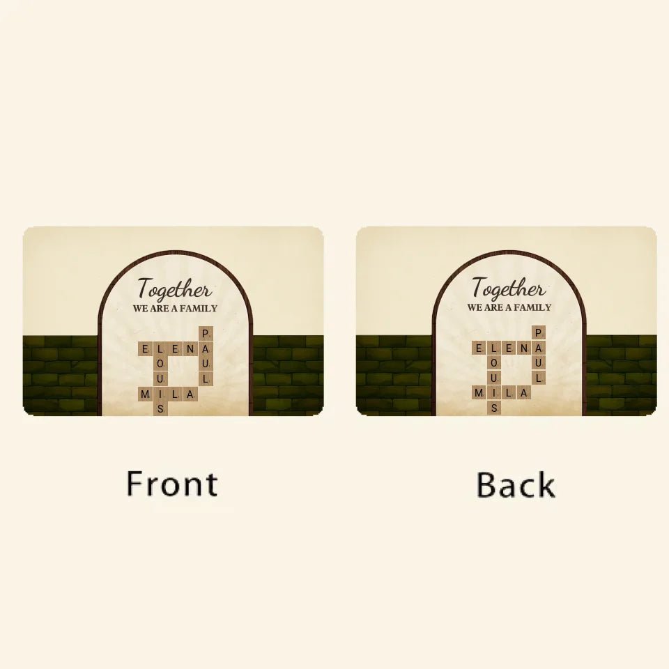 Together We Are A Family With Retro Crosswords - Customizable Family Wallet Card 723814 - Q - DiyGiftly
