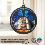 acrylic heart window keepsake for loss of cat