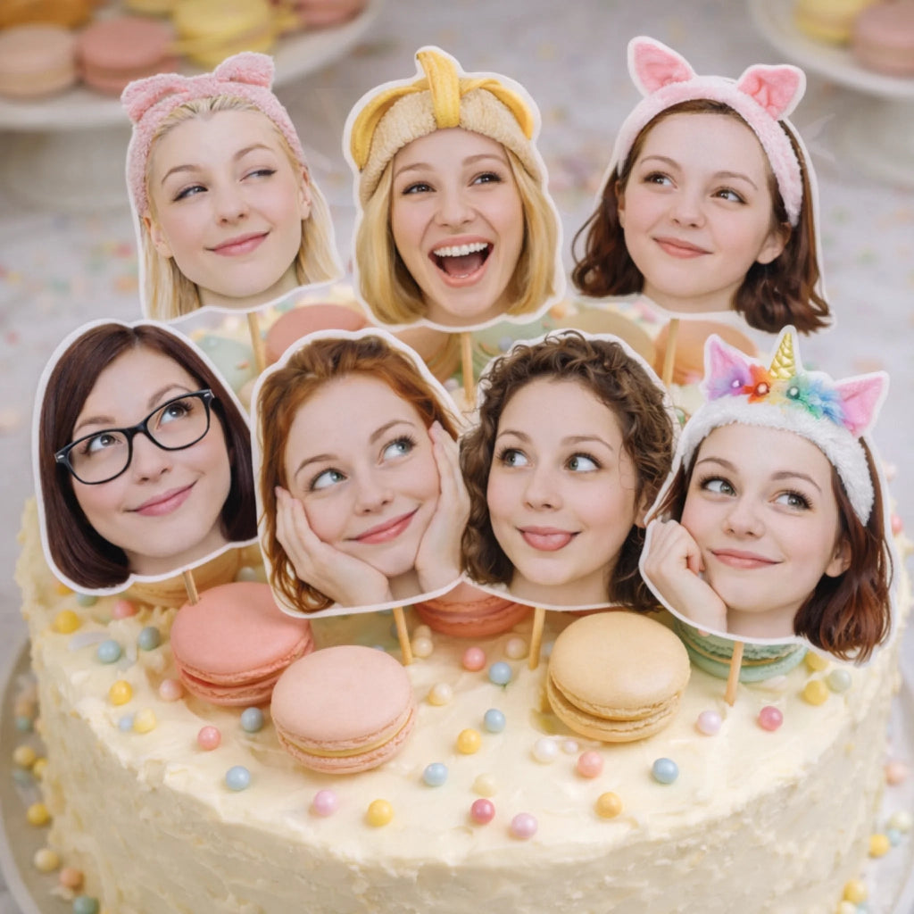 custom top every sweet moment smile photo cupcake topper detail view