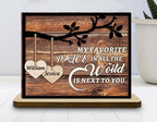 Tree Hearts - Personalized Custom 2 - Layer Wood Plaque With Flat Base 750691 - 751210 - DiyGiftly